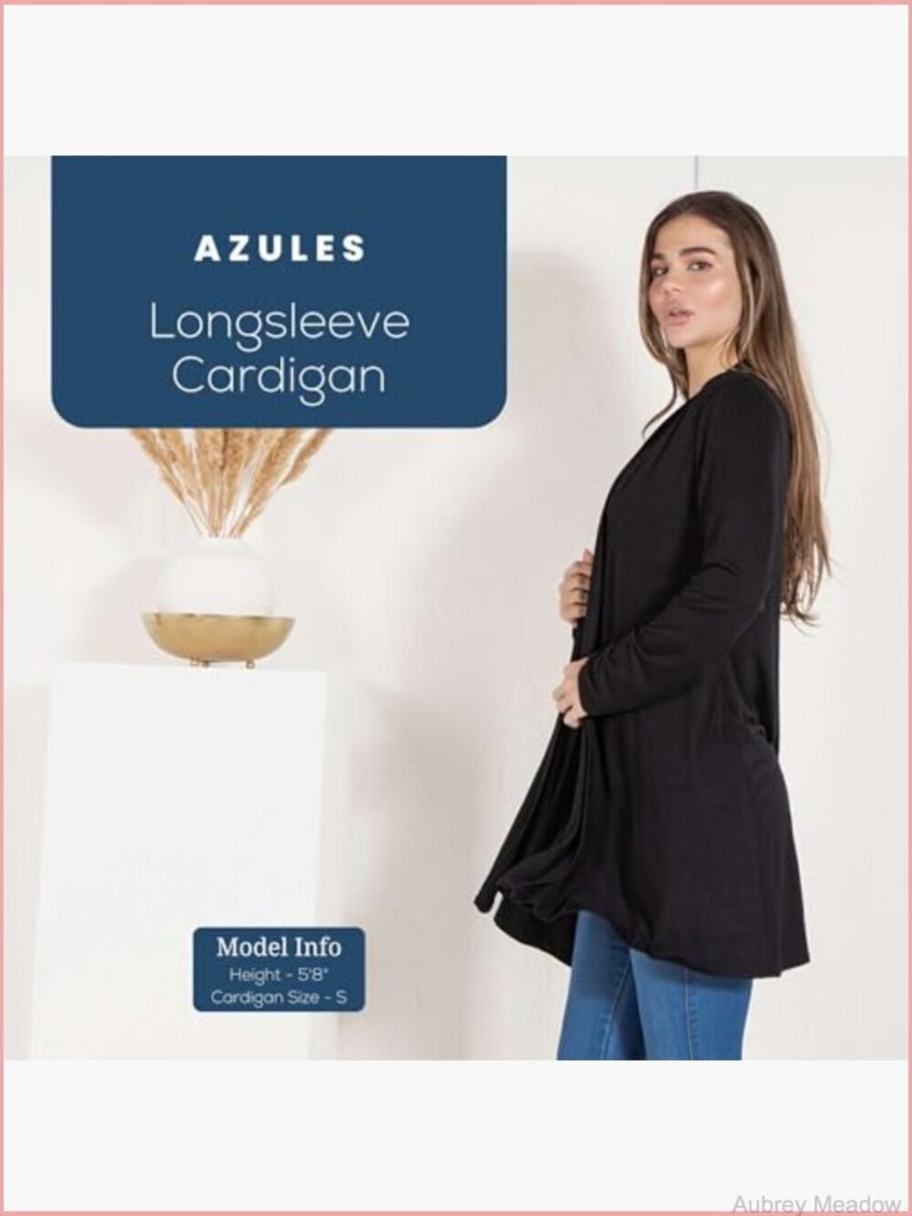 Long Sleeve Cardigan, Flowy Rayon Sweater, Lightweight Layer - Picture 2 of 6